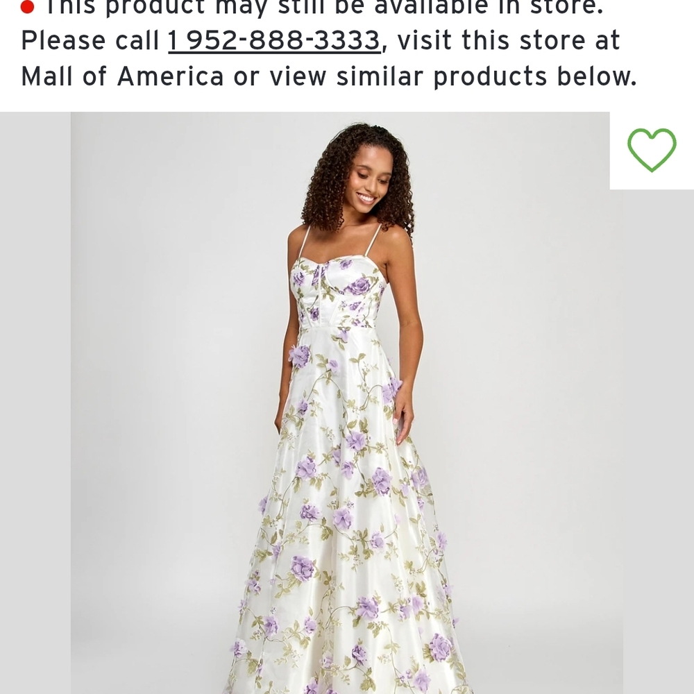 Macy's Floral Maxi Dress - White and Purple
